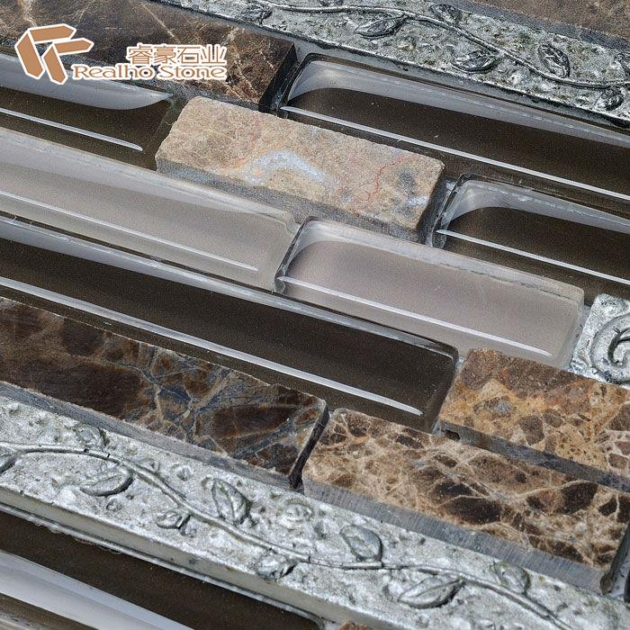 Marble Mix Glass Mosaic Tiles