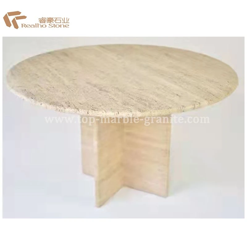 travertine circle table