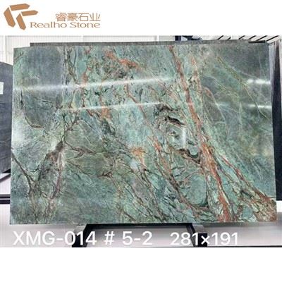 Đá cẩm thạch xanh Amazon --- Tấm đá cẩm thạch màu xanh lá cây cho Tường gạch Tầng trên cùng của Đảo Đảo