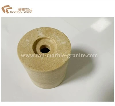 Người giữ đèn bóng đèn bằng đá cẩm thạch màu be để trang trí nhà