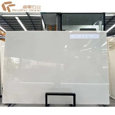 Tấm đá cẩm thạch trắng Tứ Xuyên được đánh bóng Trung Quốc