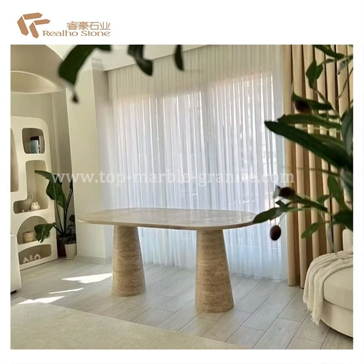 Bàn ăn Travertine với nhiều kiểu dáng khác nhau