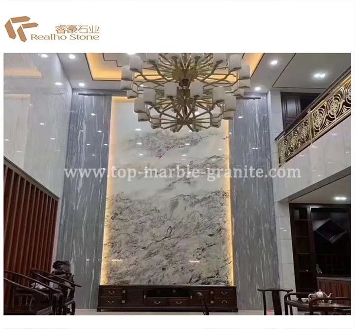 Tấm đá cẩm thạch màu xám Carrara để trang trí