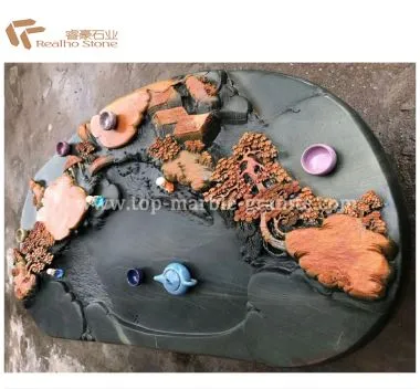 Đen đá trà khay thiết kế