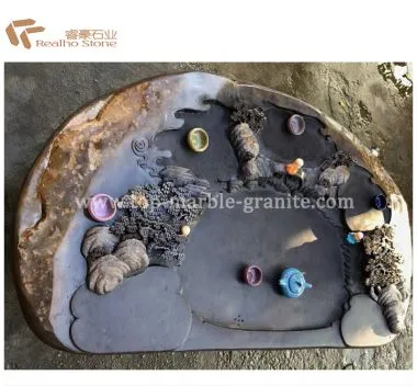 Thiết kế đặc biệt Khay trà đá granite