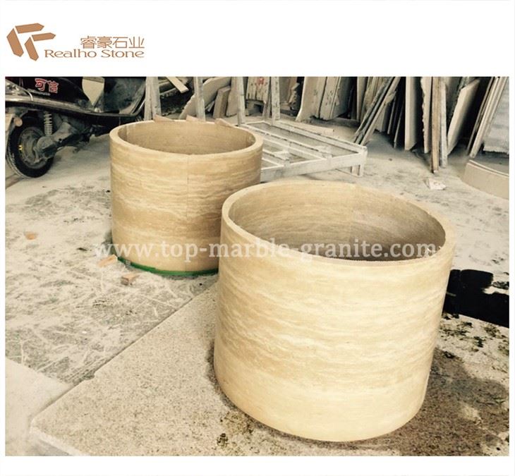 Cột đá cẩm thạch La Mã Travertine cho bệ