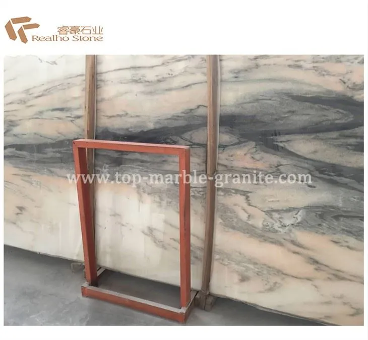 Tấm đá cẩm thạch Rosa Aurora được đánh bóng cho gạch lát sàn tường