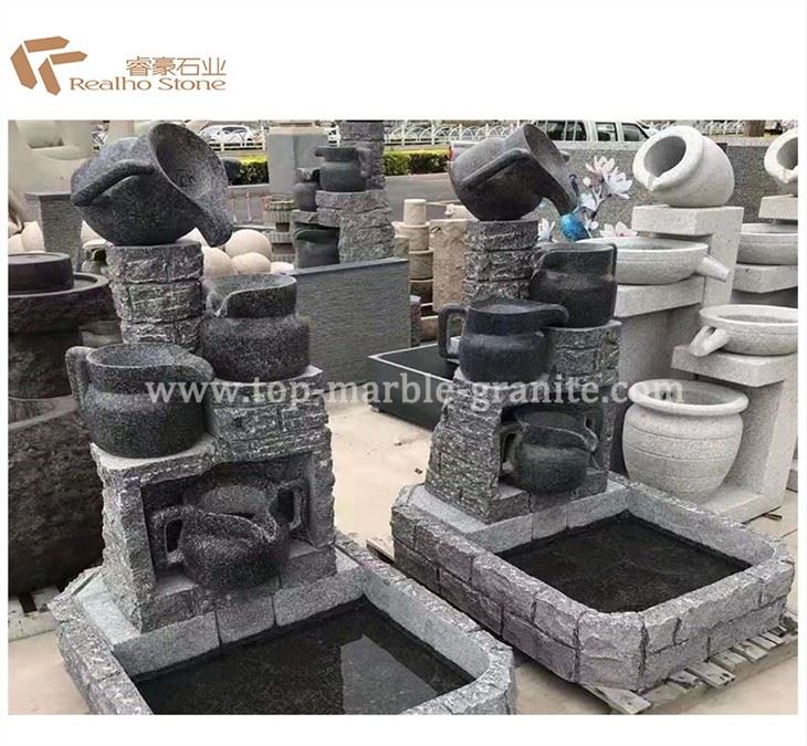 stone water fountain