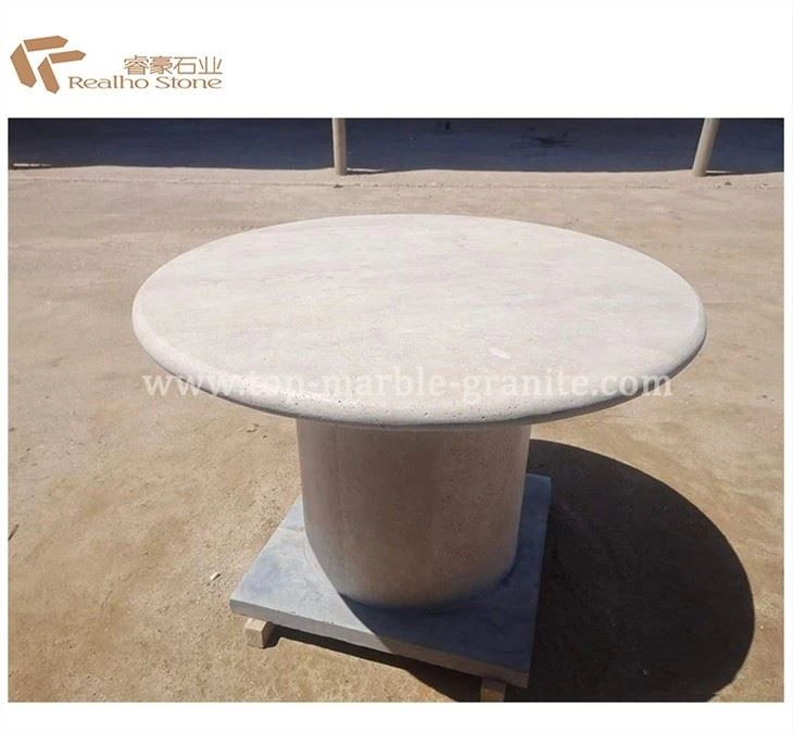 travertine table set