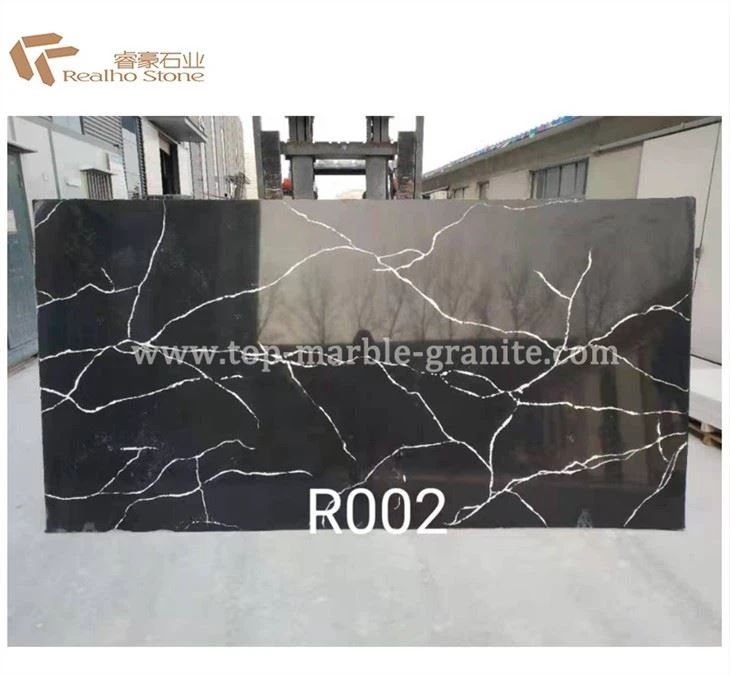 black quartz slab