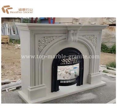 Lò sưởi bằng đá cẩm thạch Phong cách Victoria với Chèn Mantel