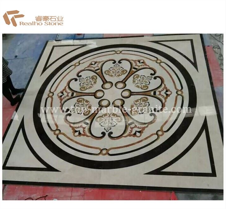 Water Jet Đá cẩm thạch Huy chương Đá cẩm thạch để trang trí sàn nhà